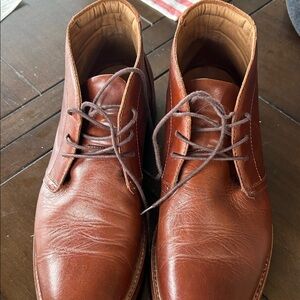Aldo Men's Brown Leather Chukka Boots - Chestnut Lace-Up